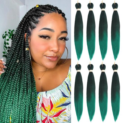 Beyond Beauty Braiding Hair pre stretched, Braids Synthetic Fiber Ombre Yaki Texture, Natural Easy Twist Braids Crochet Hair Hot Water Setting hair extensions