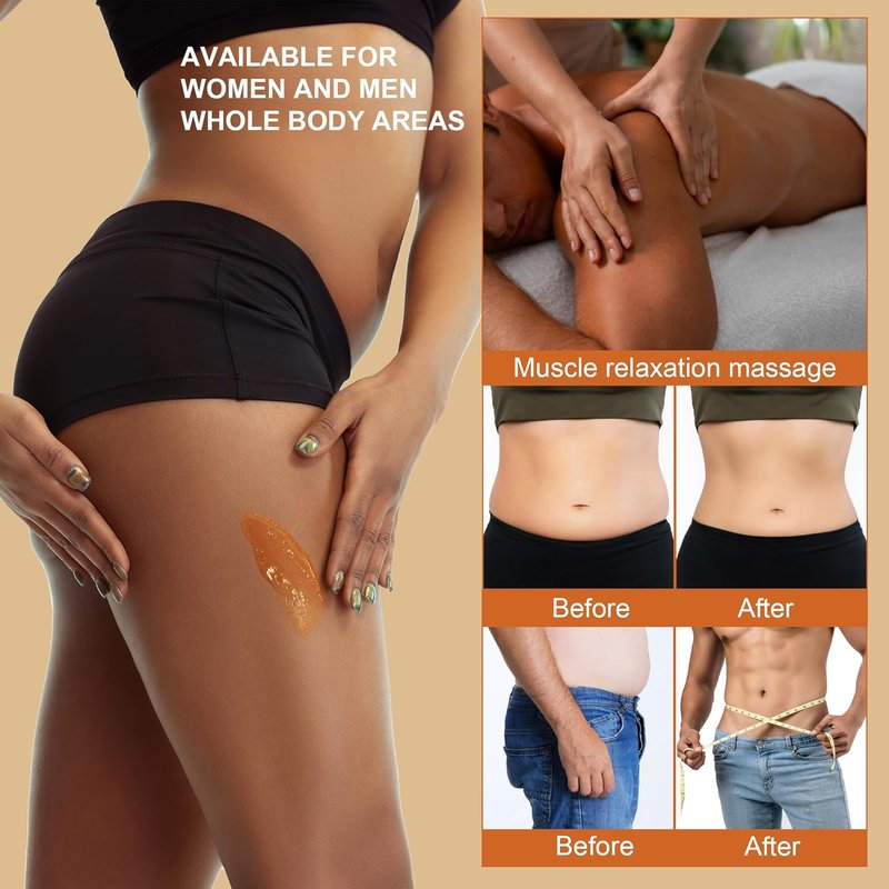 Conductive Gel for Body Sculpting - Caffeine Firming Hot Gel with Niacinamide & Botanical Extracts | 500ML, Paraben-Free
