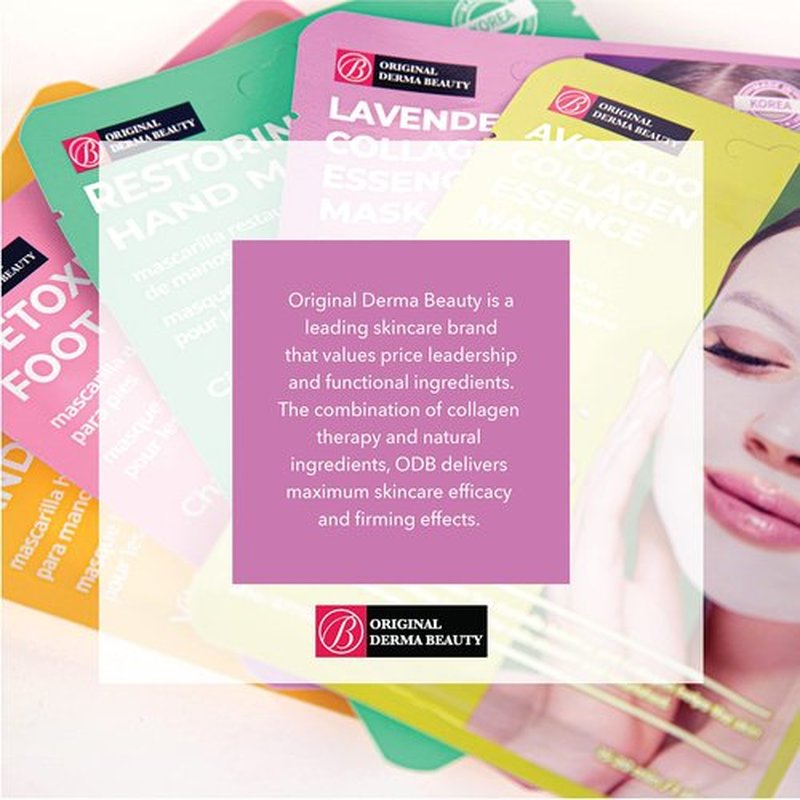 Innerest Original Derma Beauty Collagen Face Masks 24 PK Vegan Deep Moisturizing Jojoba Face Mask Skin Care Sheet Masks Set for Beauty & Personal Care Korean Face Mask
