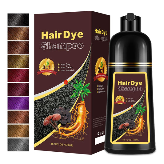 Hair Dye Shampoo 3 in 1, Long-Lasting Hair Color Shampoo with Herbal Ingredients, Instant Magic Hair Dye, Easy Application Shampoo Para Canas for Women Men 16.9 Fl Oz (Purple)