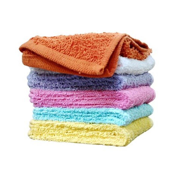 Towel and Linen Mart 100% Cotton - Wash Cloth Set - Flannel Face Cloths, Highly Absorbent and Soft Feel Fingertip Towels (Multi (6 Colors), Pack of 12)