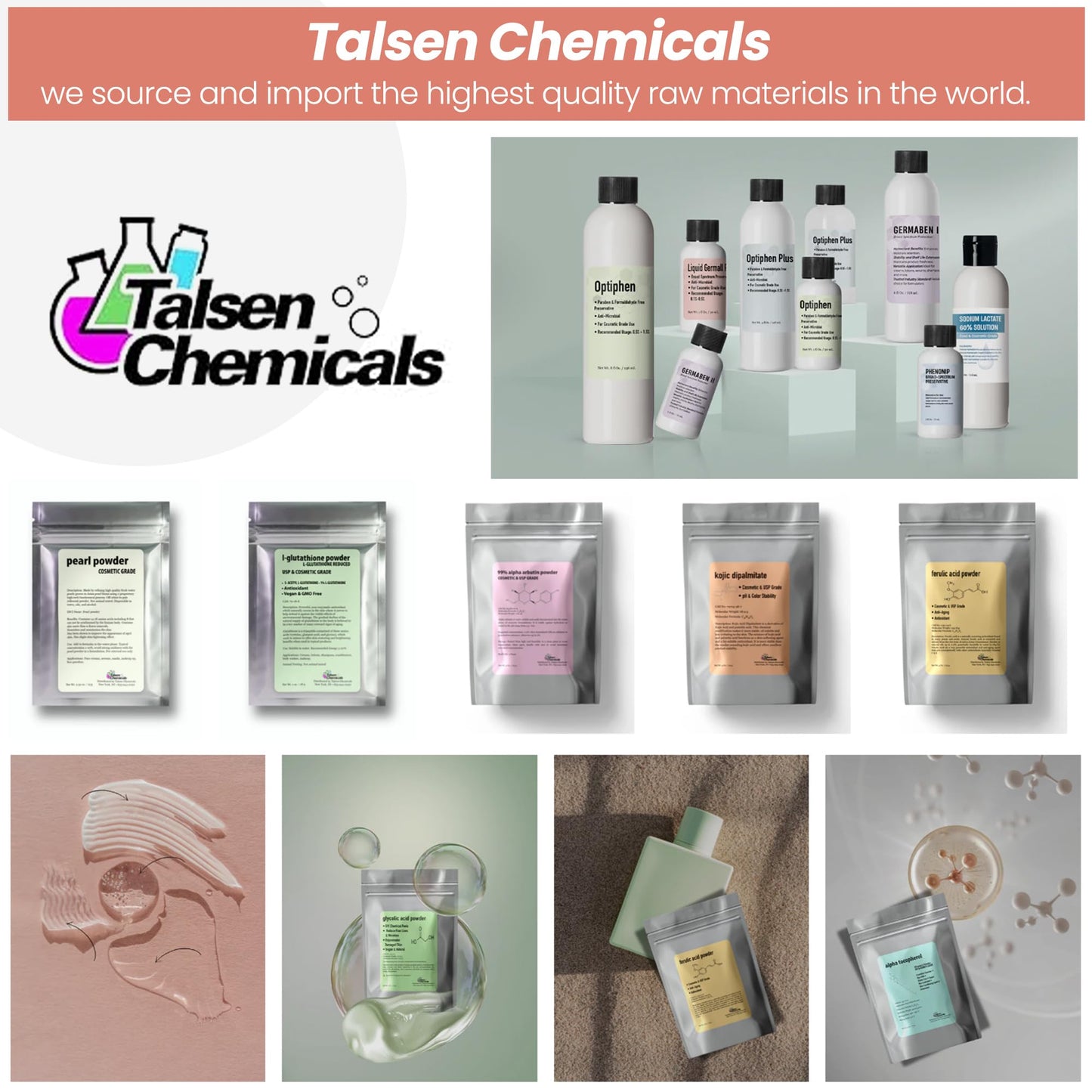 Azelaic Acid Powder (4 Oz / 113 Grams) 99.9% Azelaic Acid Fine Powder for Making DIY Azelaic Acid Cream, Gel and Azelaic Acid Serum by Talsen Chemicals