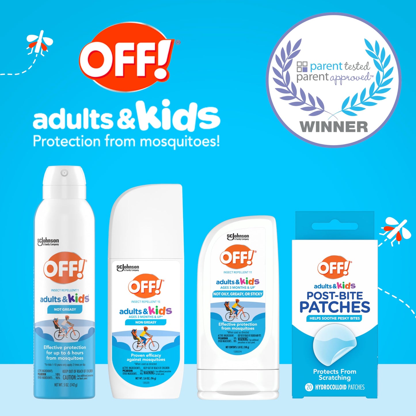 OFF! Insect Repellent Lotion for Adults & Kids, Fragrance-Free Picaridin Bug Repellent for Everyday DEET-Free Protection from Mosquitoes and Ticks, 3.8 oz