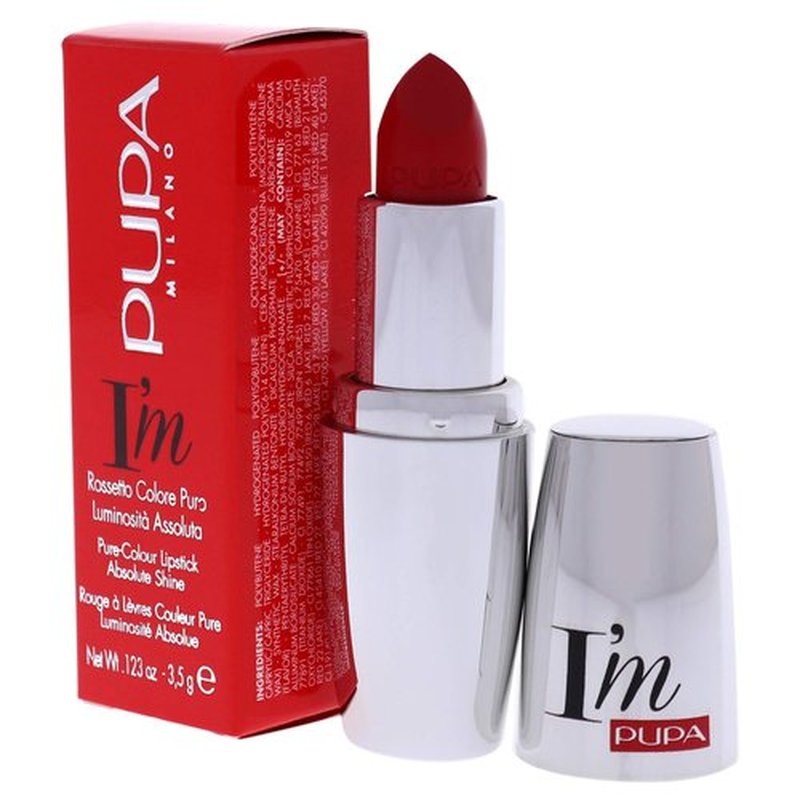 Pupa I Am Pure-Colour Lipstick - 303 Flamboyant Orange Milano for Women - 0.123 oz Lipstick