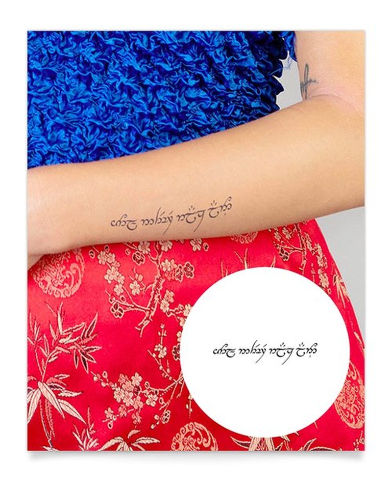 Inkbox Temporary Tattoos, Semi-Permanent Tattoo, One Premium Easy Long Lasting, Water-Resistant Temp Tattoo with For Now Ink - Lasts 1-2 Weeks, Lealda, 5 x 2 in
