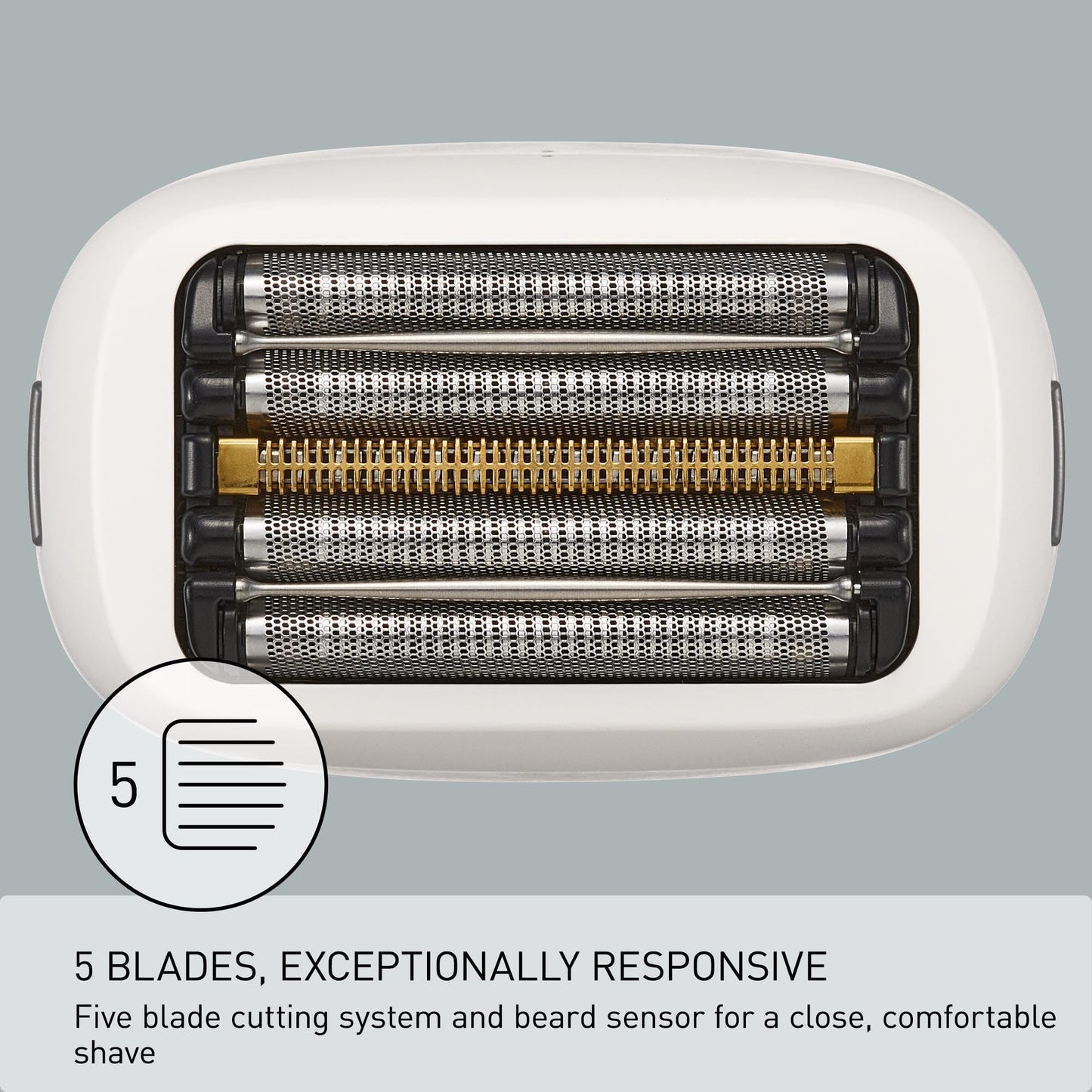 Panasonic ARC5 Palm-Sized Electric Razor, Handheld Luxury Compact Travel Shaver with Upcycled Body, 5-Blade Cutting System, and USB-C Charging, Wet/Dry - ES-PV6A-W