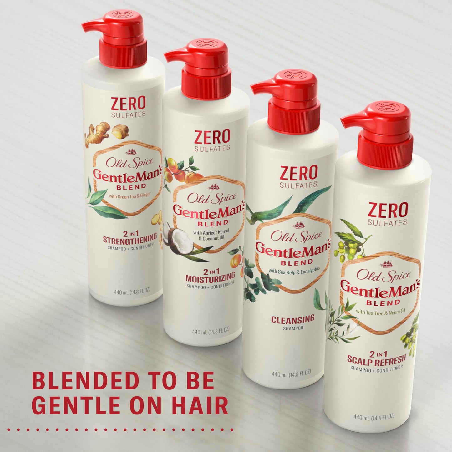 Old Spice Gentleman’s Blend with Apricot Kernel & Coconut Oil, 2-in-1 Moisturizing Shampoo and Conditioner, 14.8 fl oz
