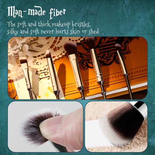 Wand Makeup Brushes Set, WeChip Make Up Brush Set for Women Girls 5pcs(Silver)