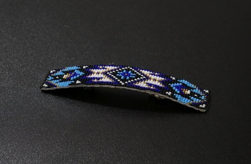 Beaded Hair Clips Native American Style Handmade Collection (Pattern 9)