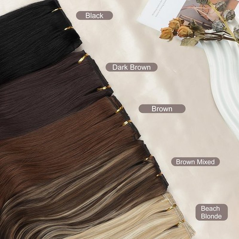 SUZYACCKR Clip in Hair Extensions For Women，Beach Blonde Long Stright Layered Hair Extensions 5PCS Hair Extension Thick Set Natural Soft Hair