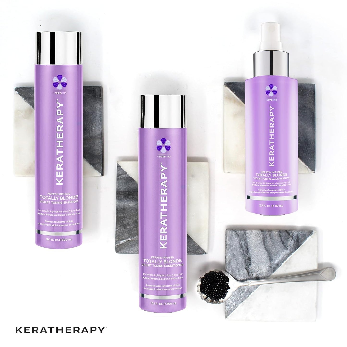 Keratin Infused Violet Toning Conditioner for Blonde Hair - 10.1 fl. oz - Sulfate & Paraben Free