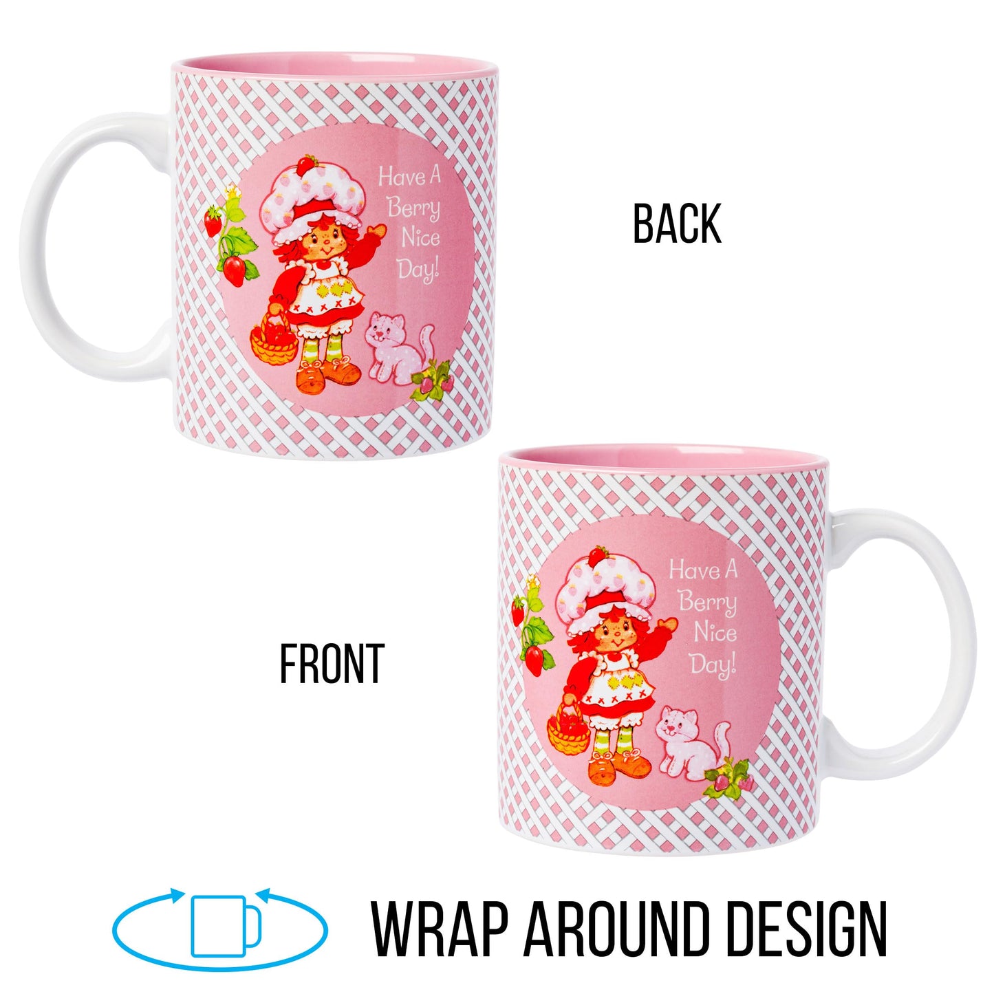 Silver Buffalo Strawberry Shortcake and Custard, Ceramic Mug, 20oz
