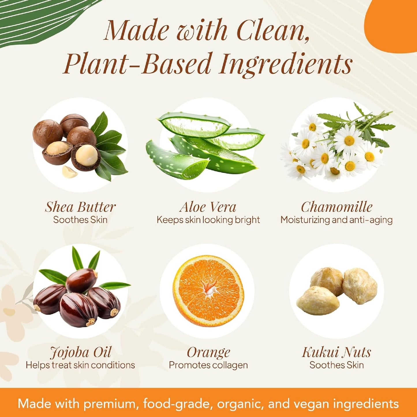 Saavy Naturals 9-Piece Spa Gift Set – Body Wash, Scrub & More – Plant-based Ingredients, Luxurious Spa Gift Basket for Women & Men –Mothers Day Gifts – (Sweet Orange GIft Set)