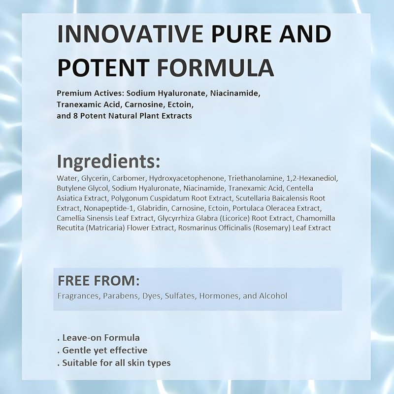Leave-On Conductive Gel for Microcurrent & RF Devices - Hydrating Facial Serum with Hyaluronic Acid & Niacinamide | 500mL