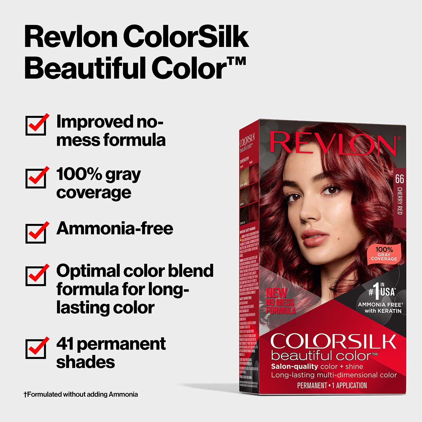 Revlon Colorsilk Beautiful Color Permanent Hair Color, Long-Lasting High-Definition Color, Shine & Silky Softness with 100% Gray Coverage, Ammonia Free, 85B Strawberry Blonde, 1 Pack