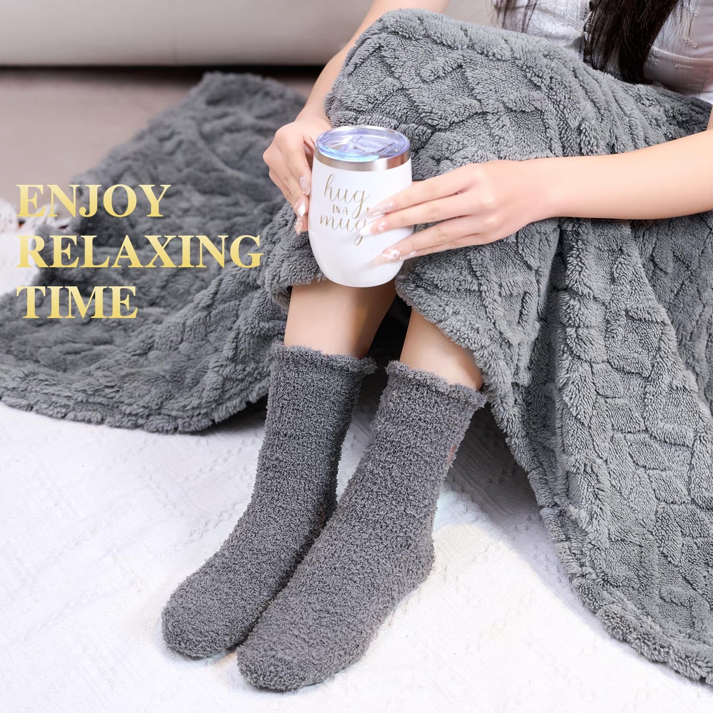 Get Well Gifts for Women Self Care Gifts Basket - Relaxing Spa Care Package After Surgery Mothers Day gifts - Feel Better Sympathy Mothersday Birthday Gift for Her Mom Sister Friend Wife (Gray)