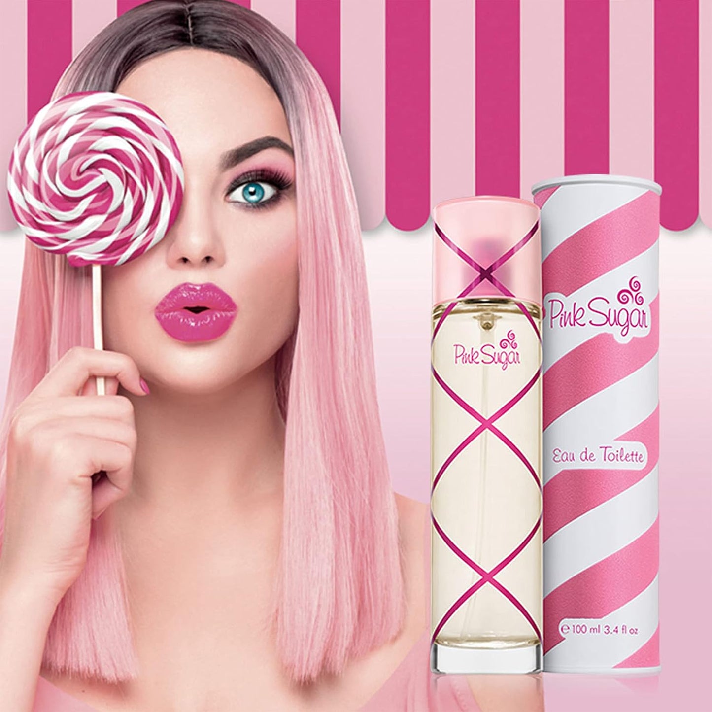 Pink Sugar Eau de Toilette for Women – Sweet Floral Fruity Perfume with Raspberry & Vanilla