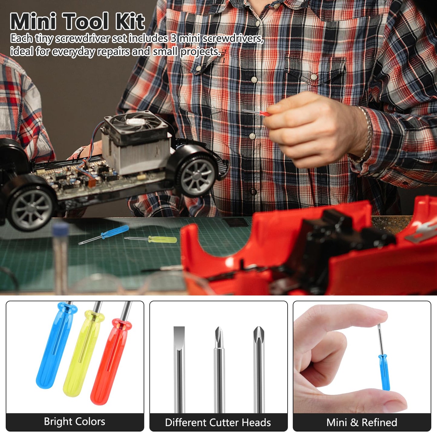 HOFASON Mini Screwdriver Keychain Set Bulk 20 Pcs, Small Bulk Gifts for Men Adults Teens, Stocking Stuffers, Party Favors Prizes for Adults Men, Mini Tools Gifts for Employee Coworkers
