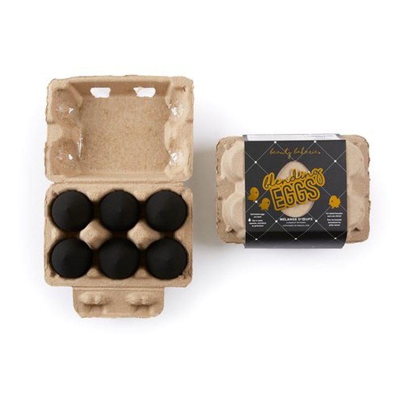 Beauty Bakerie Blending Egg Beauty Sponge Cosmetic Face Make up Blender Sponge Applicator for Powder, Liquid, Foundation, Concealer and Blending, Latex Free 6 Pack Set, Black Egg-cellence