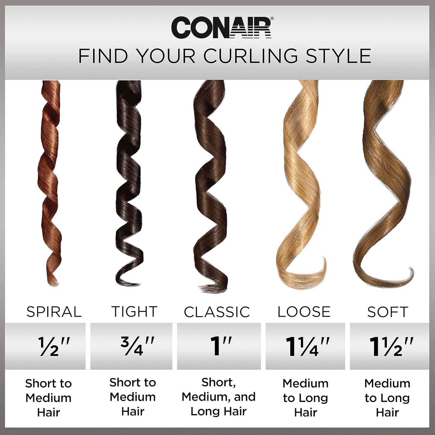 Tourmaline Ceramic Tapered Curling Wand - 1 1/4" to 3/4" for Beachy Waves