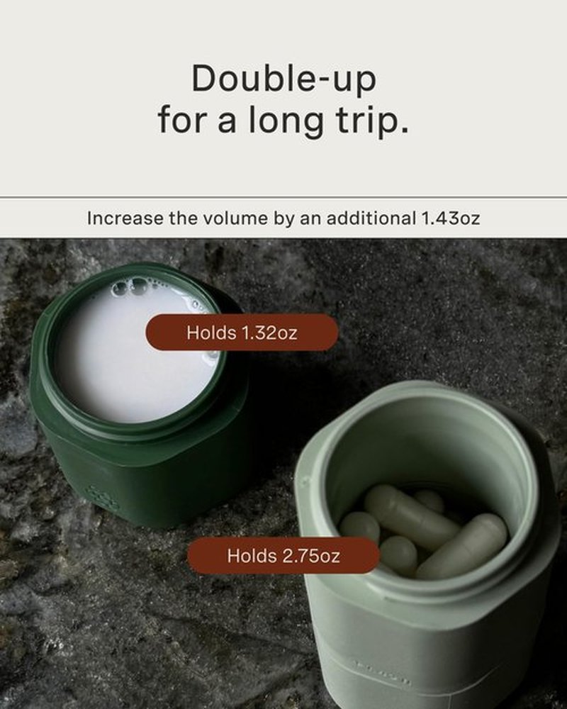 Cadence Extender - Add On to Any Flex Capsule Container - Adds Additional 1.43 Fl Oz - 3 Pack - Evergreen