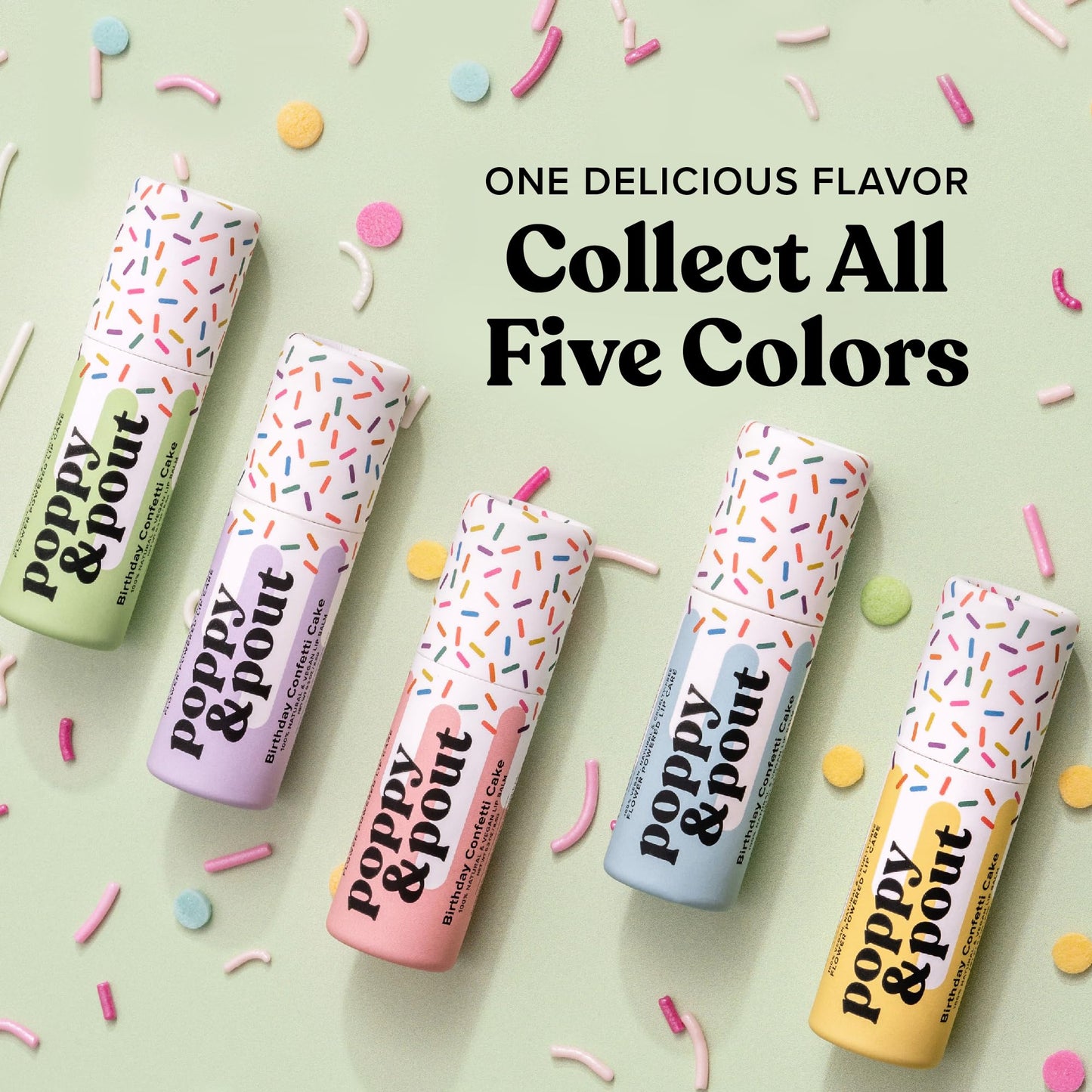 Poppy & Pout Birthday Cake Jumbo Lip Balm | All Natural Lip Balms & Moisturizers | Hydrates with Beeswax, Vitamin E, Organic Coconut Oil | Cruelty-Free | Lip Balm in Recyclable Cardboard Tube (Purple)