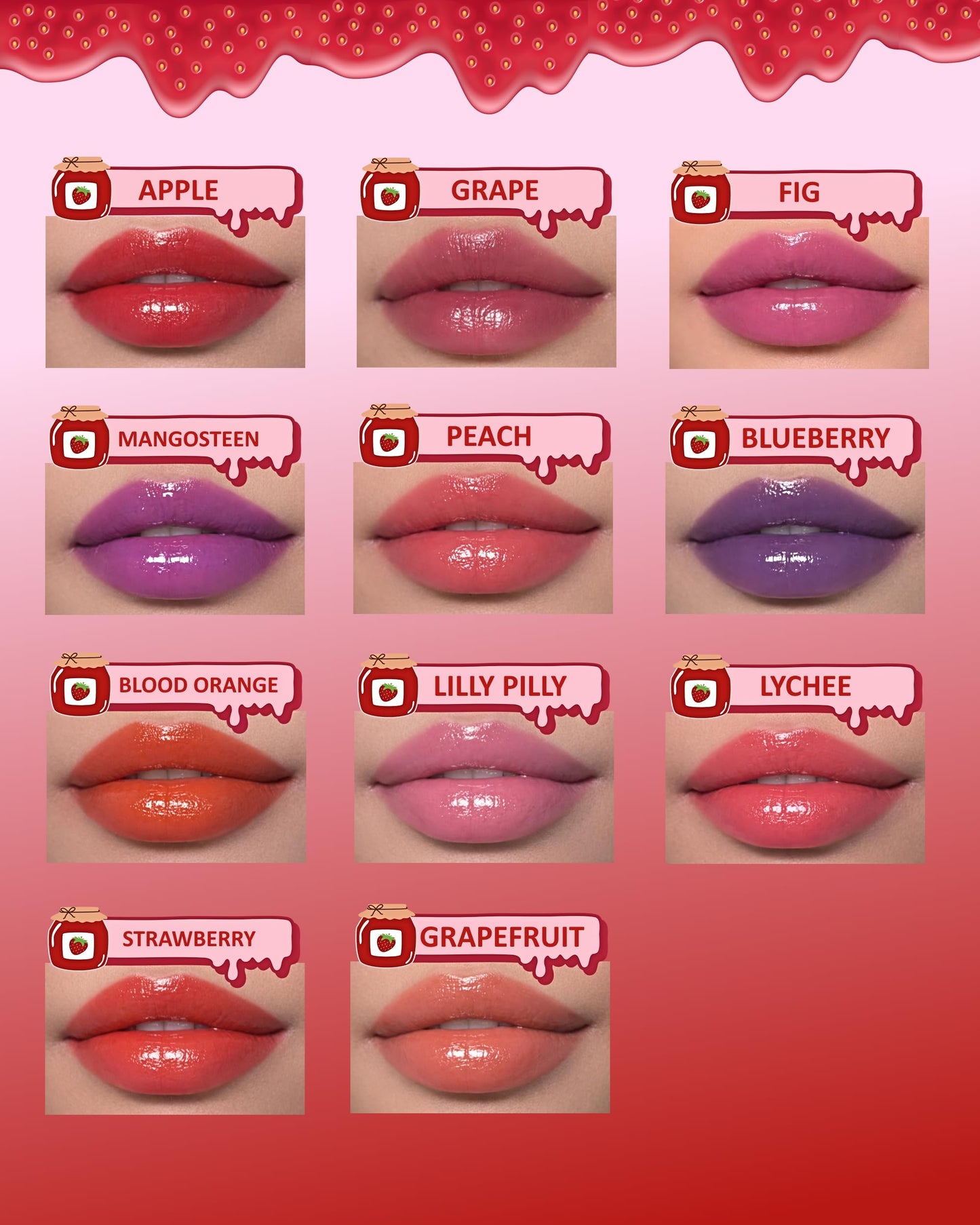 Nekoyanin Fruit Jam Lip Gloss Keychain (Blueberry, 1.5oz)