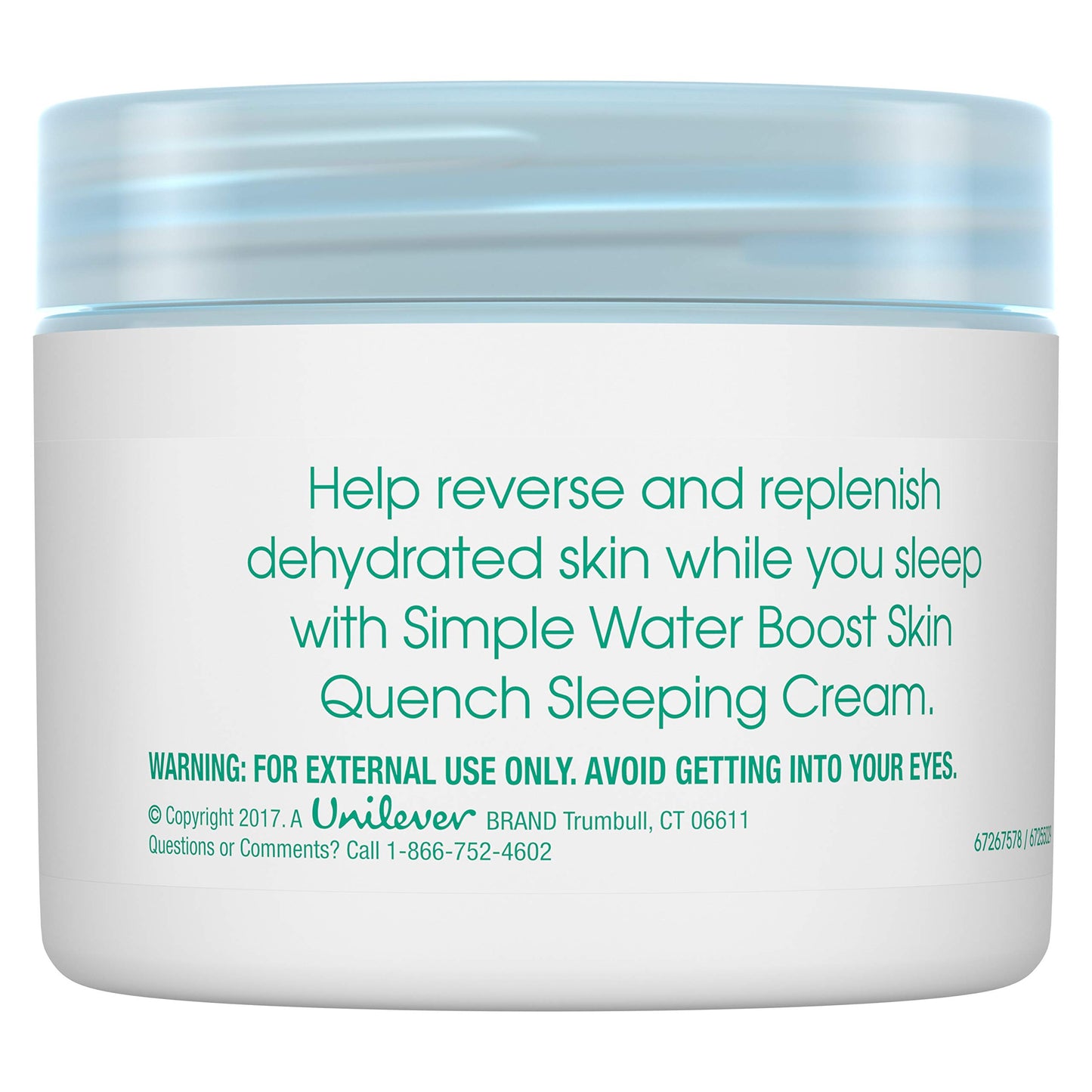 Simple Water Boost Skin Quench, Sleeping Cream, 1.7 Fl Oz (Pack of 1)