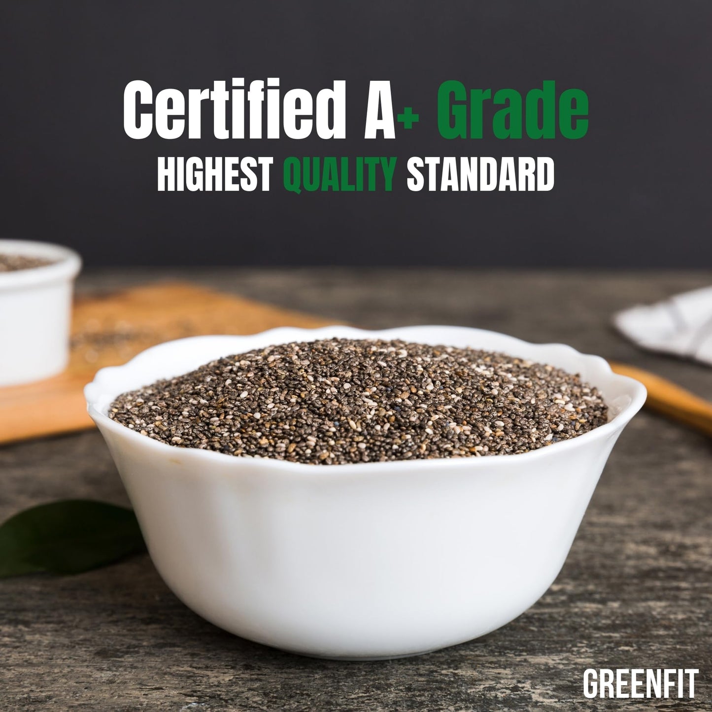 Greenfit Premium Bulk Chia Seeds (25Lbs Bag) | A+ Grade Chia | Nutrient-Packed Superfood | Non-GMO | Gluten-Free Chia Seeds Bulk | Vegan