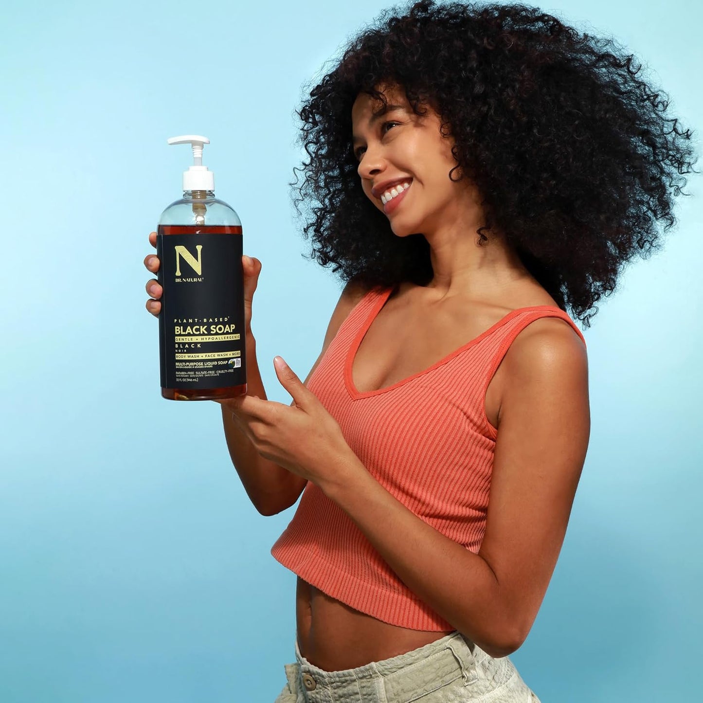 Multi-Purpose Black Liquid Soap - Natural West African Body Wash | Deep Moisturizer, 32 oz