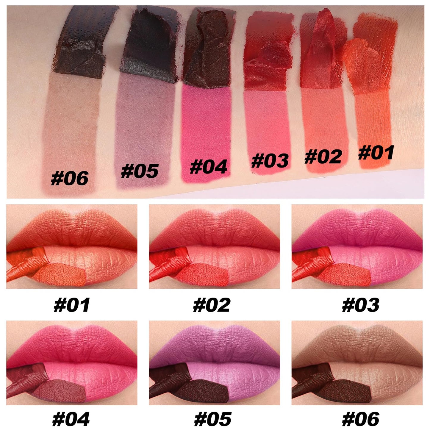 3 Colors Peel Off Matte Lip Liner Stain, Long Lasting Natural Peel Off Tattoo Lip Stain, Waterproof Non-Stick Cup Lip Tint Peel Off Lip Gloss, Mother's Day Lip Makeup Gifts for Women-04#05#06#