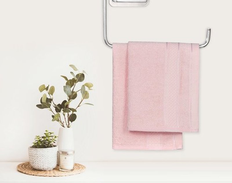 Casa Lino 24 Pack Wash Cloths Set, (12" X12) 100% Cotton wash Cloths, wash Cloths for Your face and Body, Highly Absorbent & fingertip Soft wash Cloths for Your face and Body, Blush
