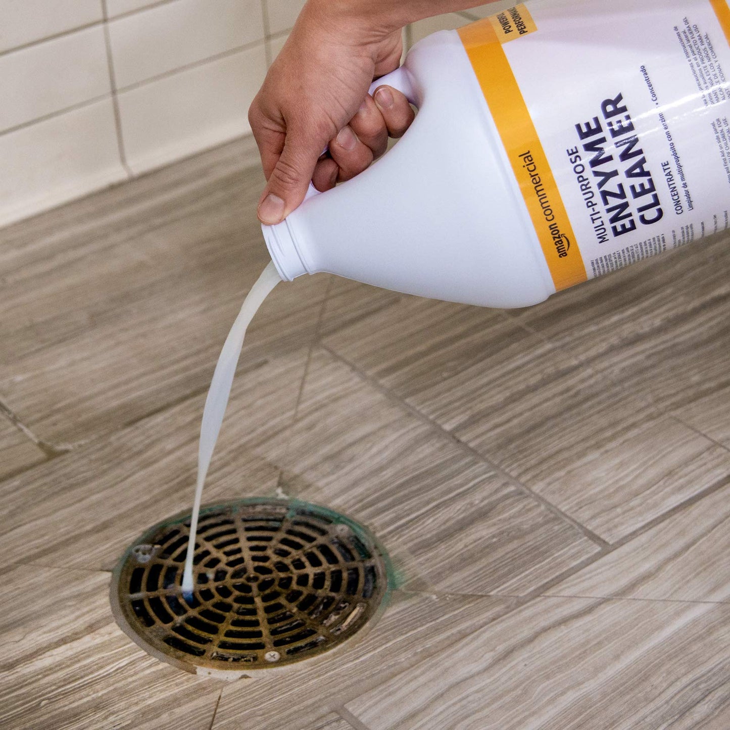 AmazonCommercial Multi-Purpose Enzyme Cleaner, Stain & Odor Remover, Pet Stain Remover, 1-Gallon, 1-Pack