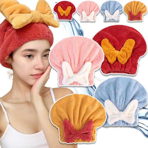 New Super Absorbent Hair Towel Wrap for Wet Hair, Super Absorbent Hair Towel Wrap for Wet Hair, Microfiber Hair Towel Wrap, Hair Towel Wrap for Women, Quick Dry Microfiber Hair Towel (MIX-4PCS)