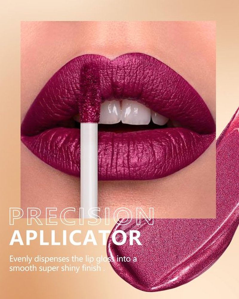 MAKI YIKA Metallic Lipstick Long Lasting Hot Pink Lipstick for Women, High Shine Red Lipstick No Smudge Transferproof Full-Coverage Lip Gloss (BR02 Metal Barbie)