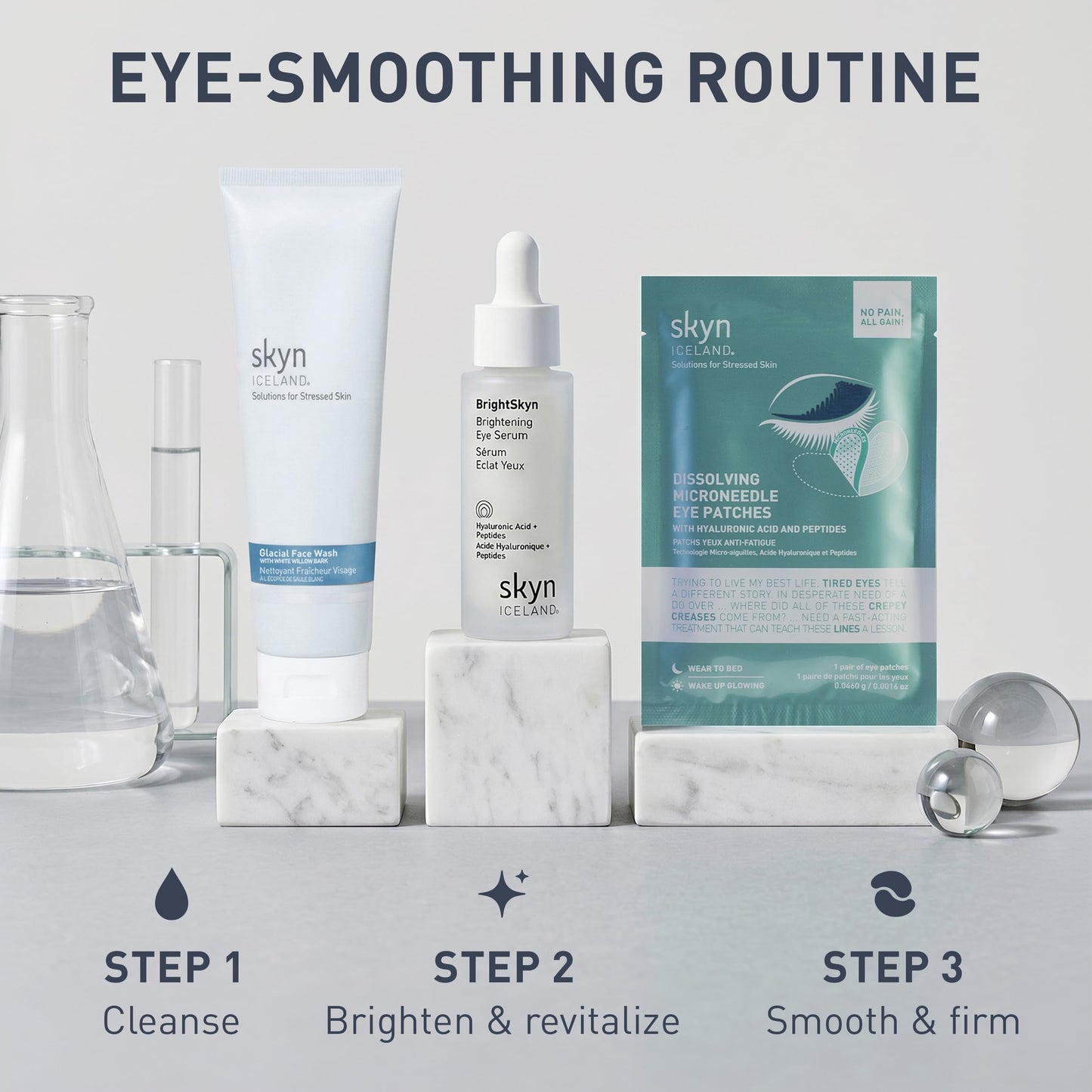 skyn ICELAND Microneedle Eye Patches With 39% Hyaluronic Acid and Peptides