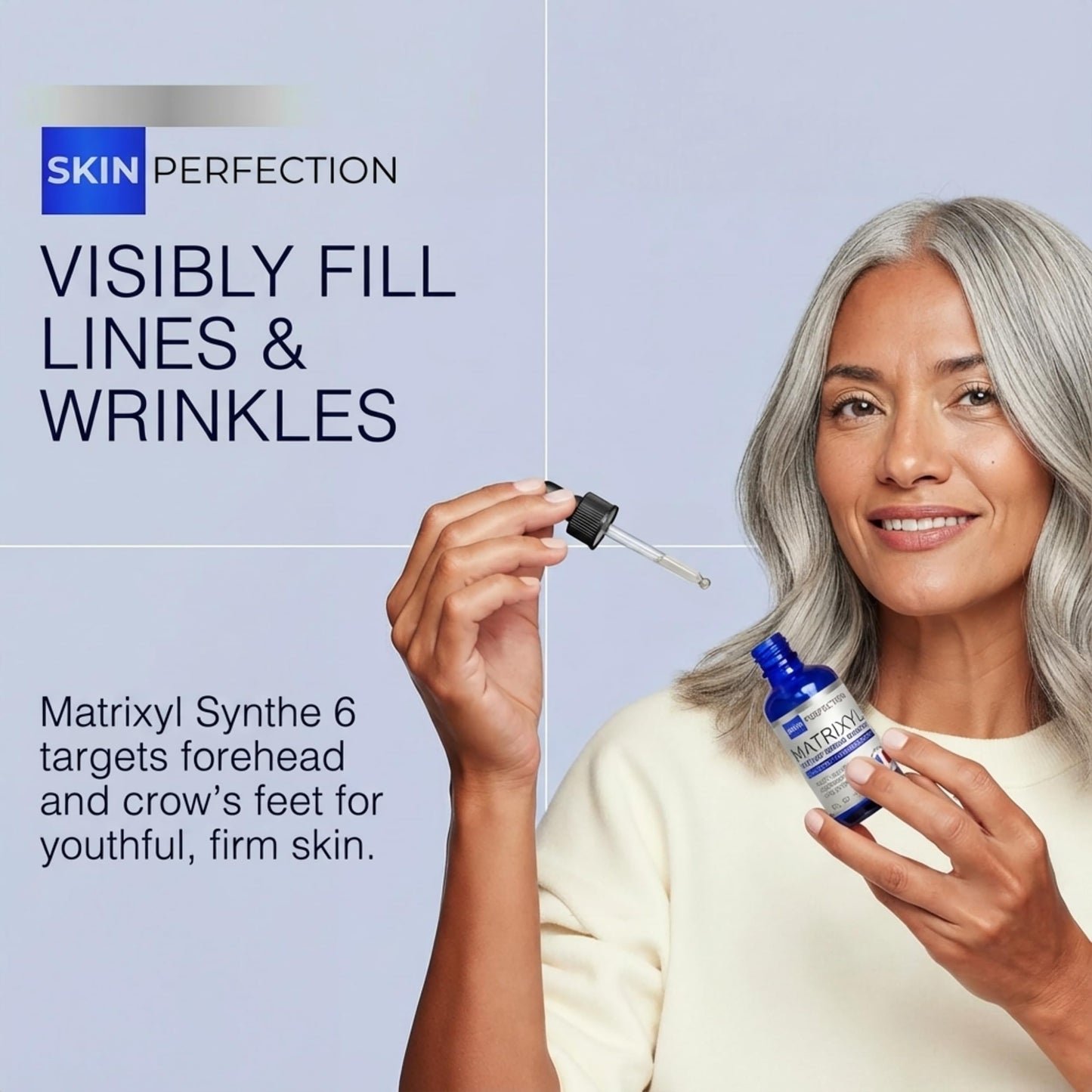 Skin Perfection Matrixyl Synthe 6 Palmitoyl Tetrapeptide 38 DIY Anti-Aging Serum Youth Boost Wrinkle Filler Crow's Feet Laugh Lines on Forehead S-6 6000 Skin Perfection .5 oz, 300 drops