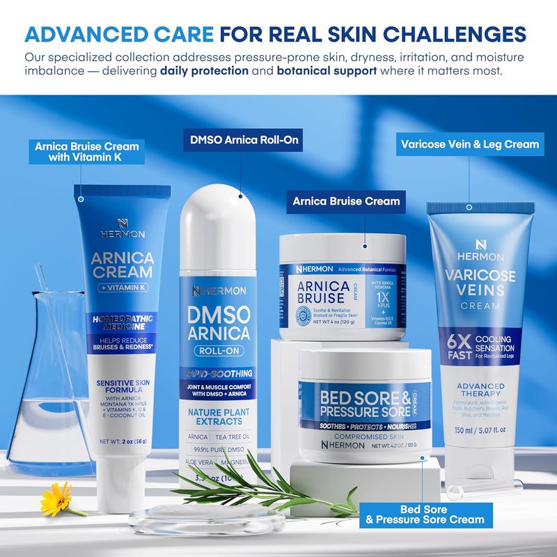 Hermon Bed Sore Healing Cream - Fast Relief for Pressure Sores, Chafing & Minor Burns | Skin Care for Compromised Skin