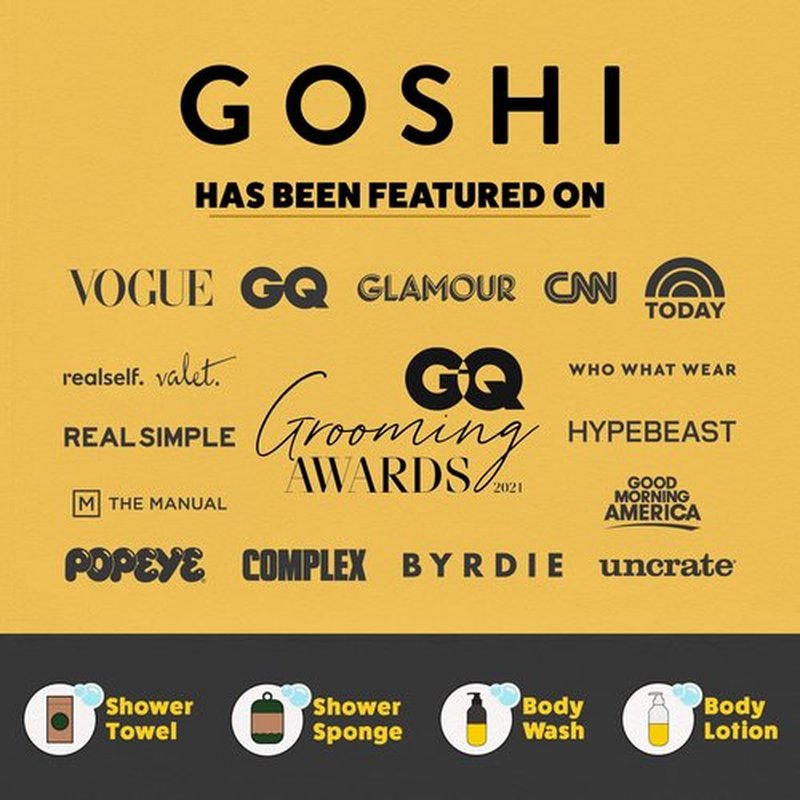 GOSHI Exfoliating Shower Sponge - Rip-Resistant, Rapid-Drying Exfoliating Bath Sponge for All Skin Types - Moss Green - Made in Japan