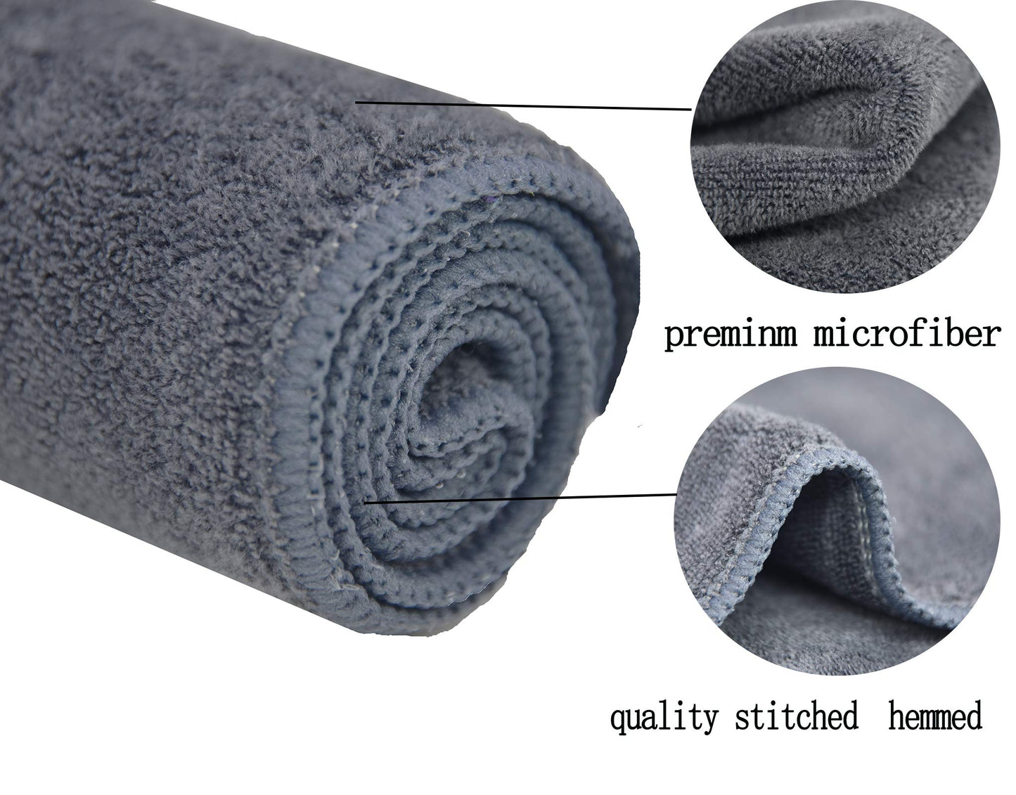 VIcolour Microfiber Face Cloth Makeup Remover Cloth Face Cleaning Cloths Soft Facial Washcloths 12 x 12inch 6 Pack