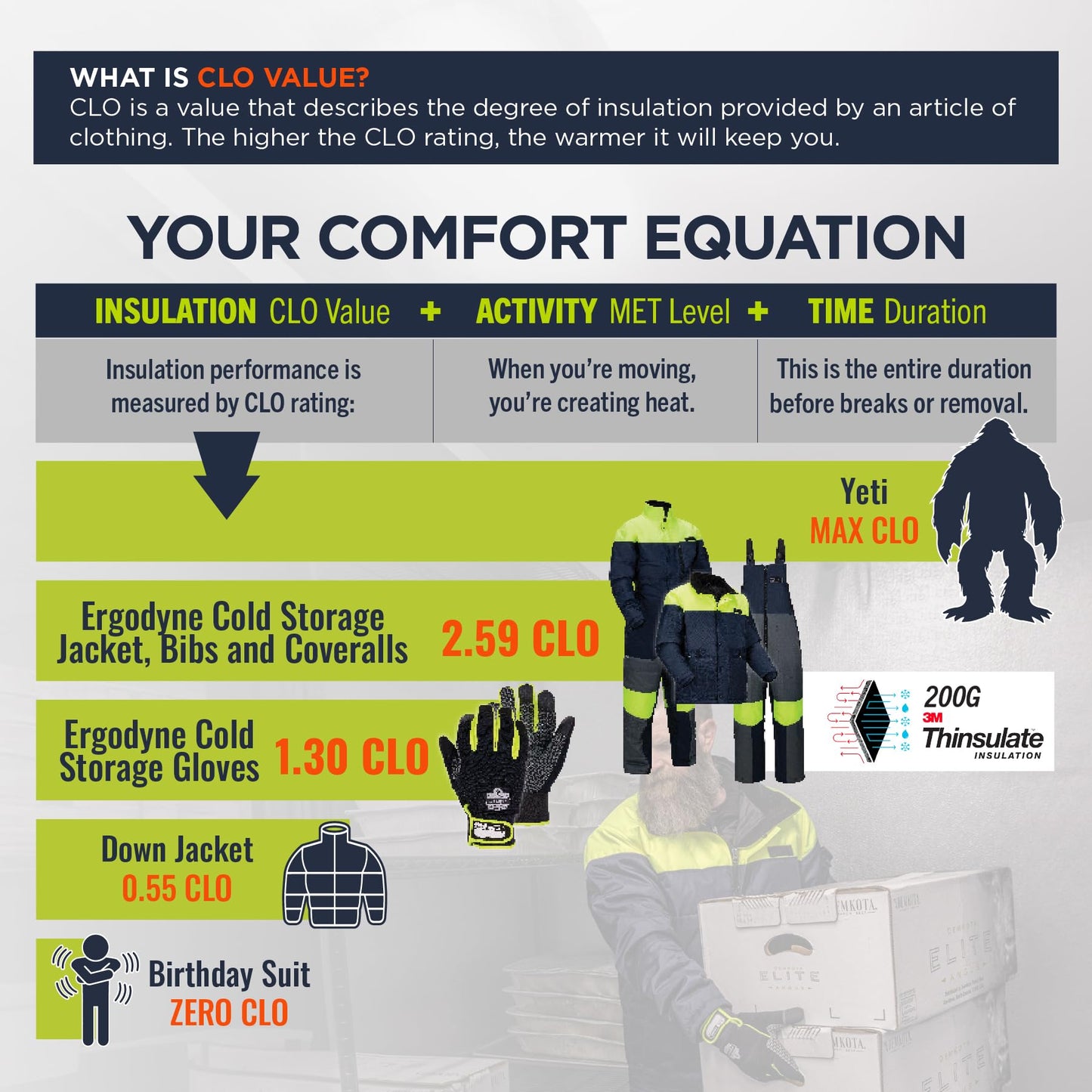 Ergodyne ProFlex 850 Insulated Freezer Gloves, Grip Palm, Touch Screen Capable, Cold Storage Work