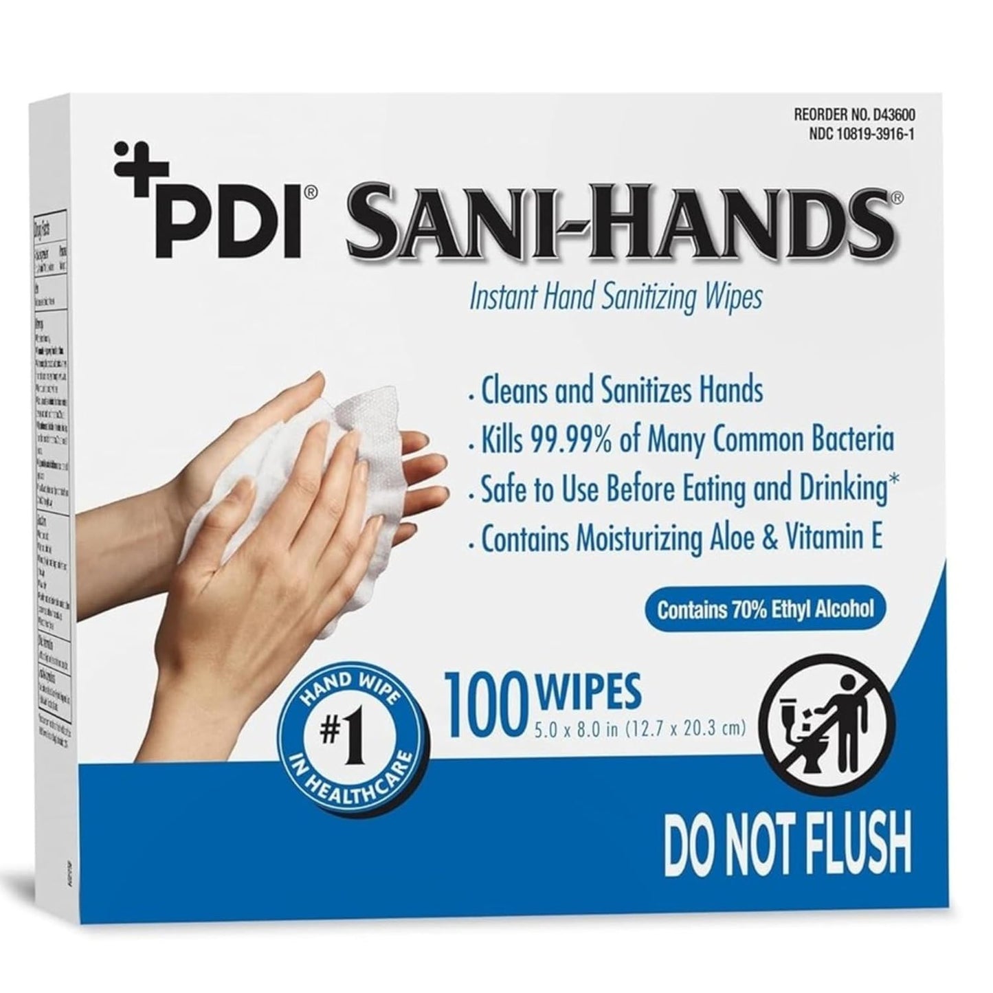 Hand Sanitizer Wipes - 100 Packets for On-the-Go Cleanliness | Moisturizing Formula