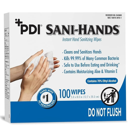 Hand Sanitizer Wipes - 100 Packets for On-the-Go Cleanliness | Moisturizing Formula