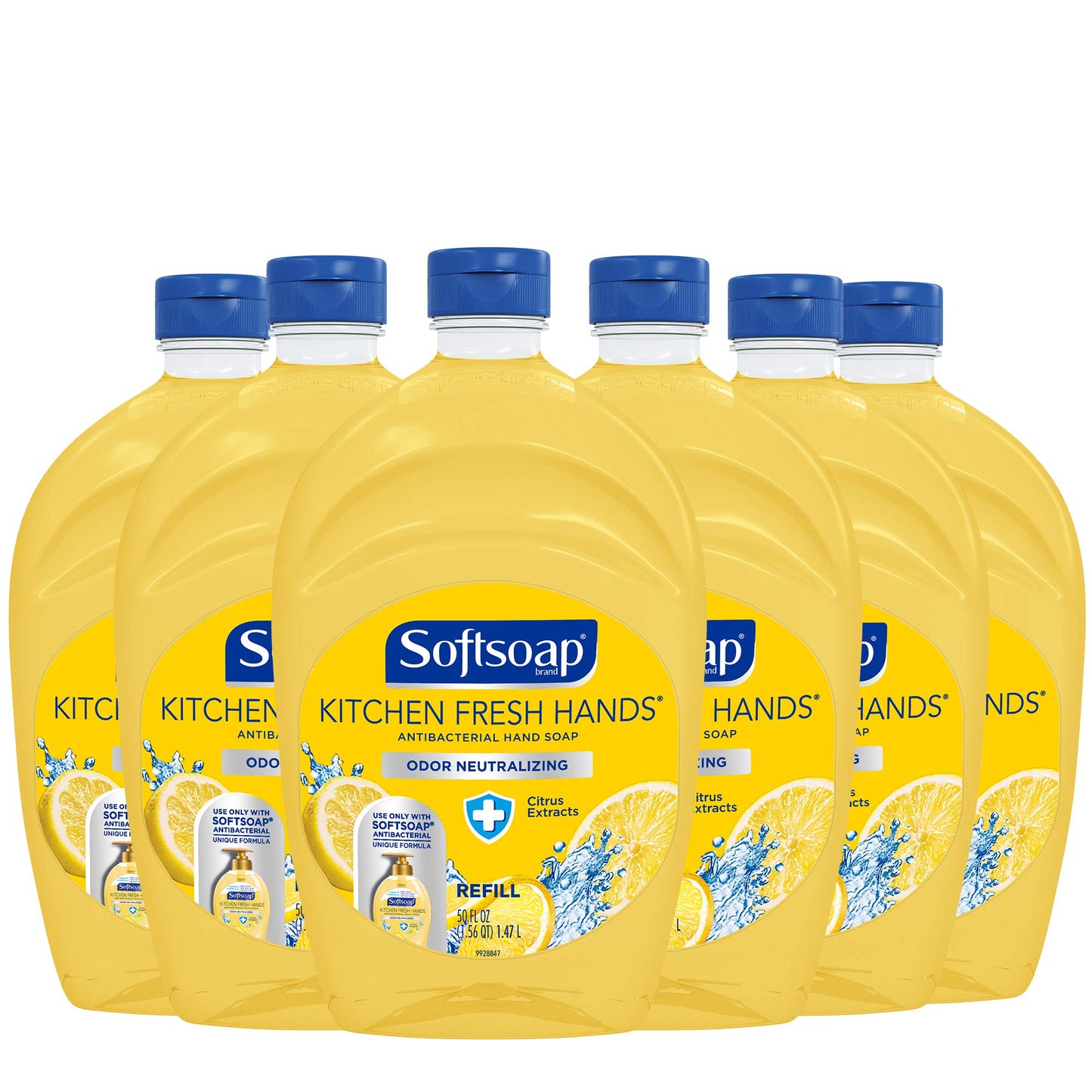 SOFTSOAP Antibacterial Liquid Hand Soap Refill, Kitchen Fresh Hands, 50 Ounce Bottle, Bathroom Soap, Bulk Soap, Moisturizing Antibacterial Hand Soap