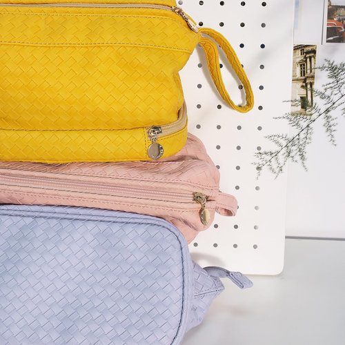 Abiudeng Large Makeup Bag,Double Layer Cosmetic Bag,Travel Makeup Bag,Leather Makeup Bag, Cosmetic Travel Bags,Portable Leather Toiletry Bag,Roomy Cosmetic Bag for Women and Girls