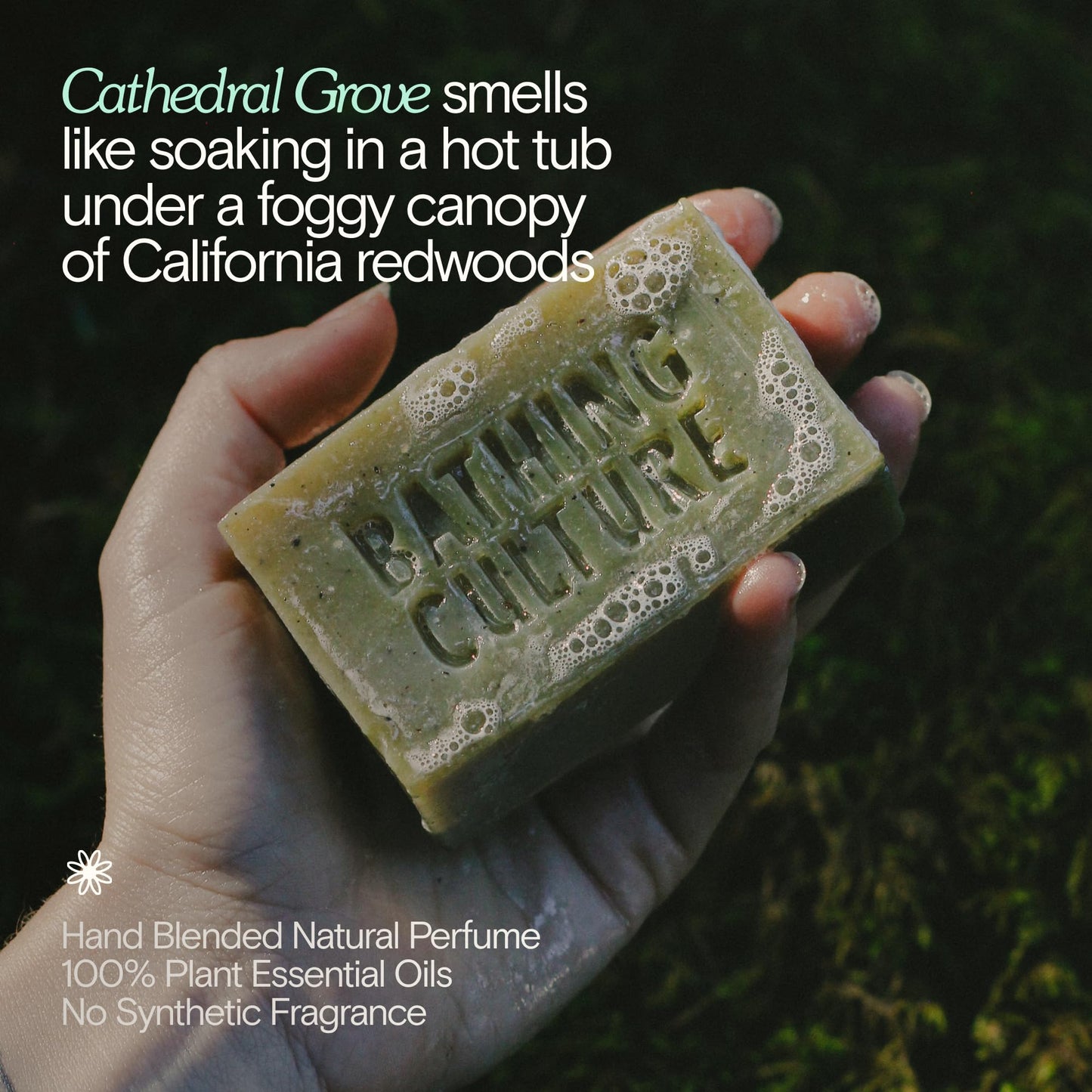Bathing Culture Organic Soap Bar for Body, Exfoliating Natural Bar Soap Infused with Chlorella, Comfrey Root & Aloe, Biodegradable, Vegan, 4.58 oz, 127g
