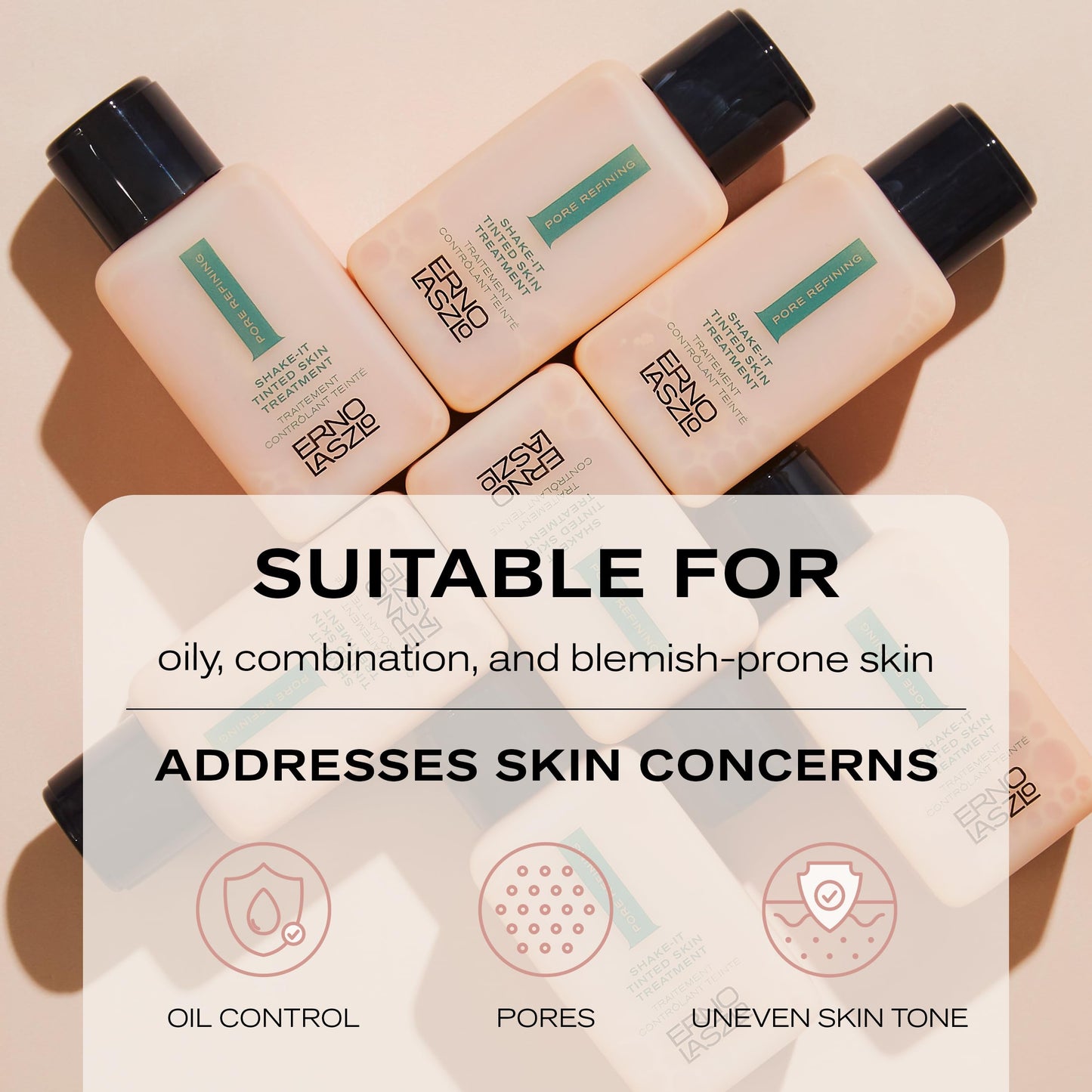 Erno Laszlo Shake-It Tinted Skin Treatment, Light Face Tint for Fair Complexions, Beautiful Skin Tone, Controls Oil, Natural Matte Finish (3 Fl Oz)