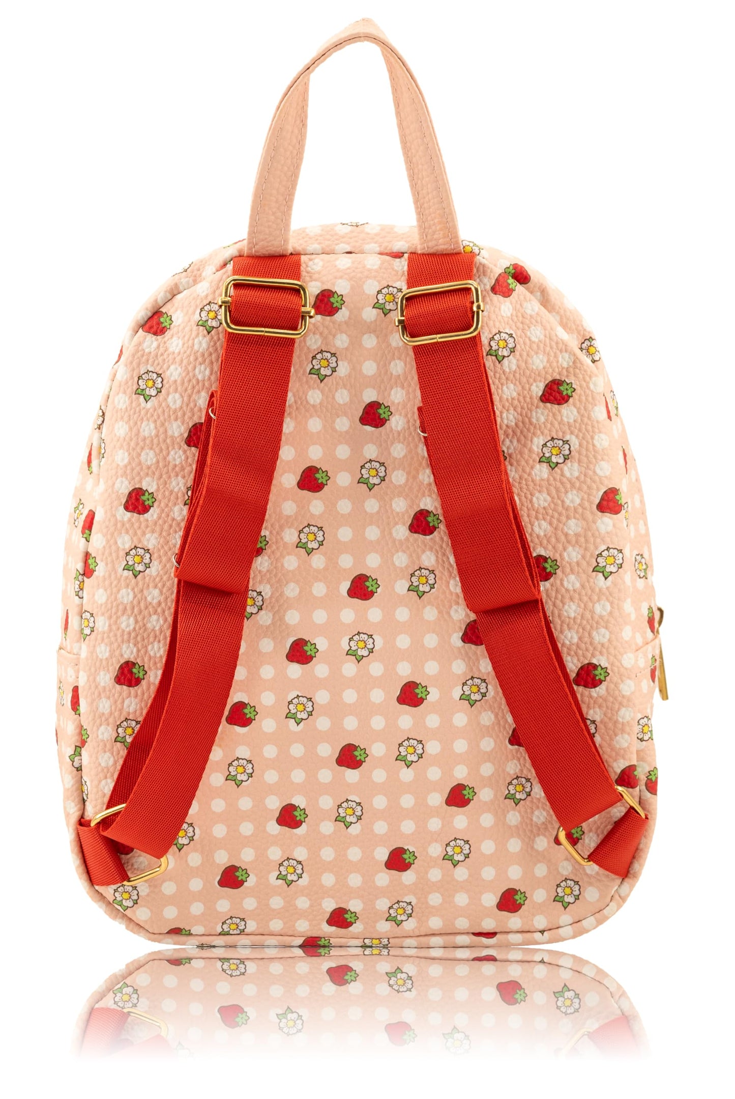 Strawberry Shortcake Mini Backpack for Kids & Adults | 10" PU Leather Backpack Purse | Toddler Travel Bag, Small Bookbag, Lightweight Rucksack for School, Travel, or Everyday Use | Ages 3+