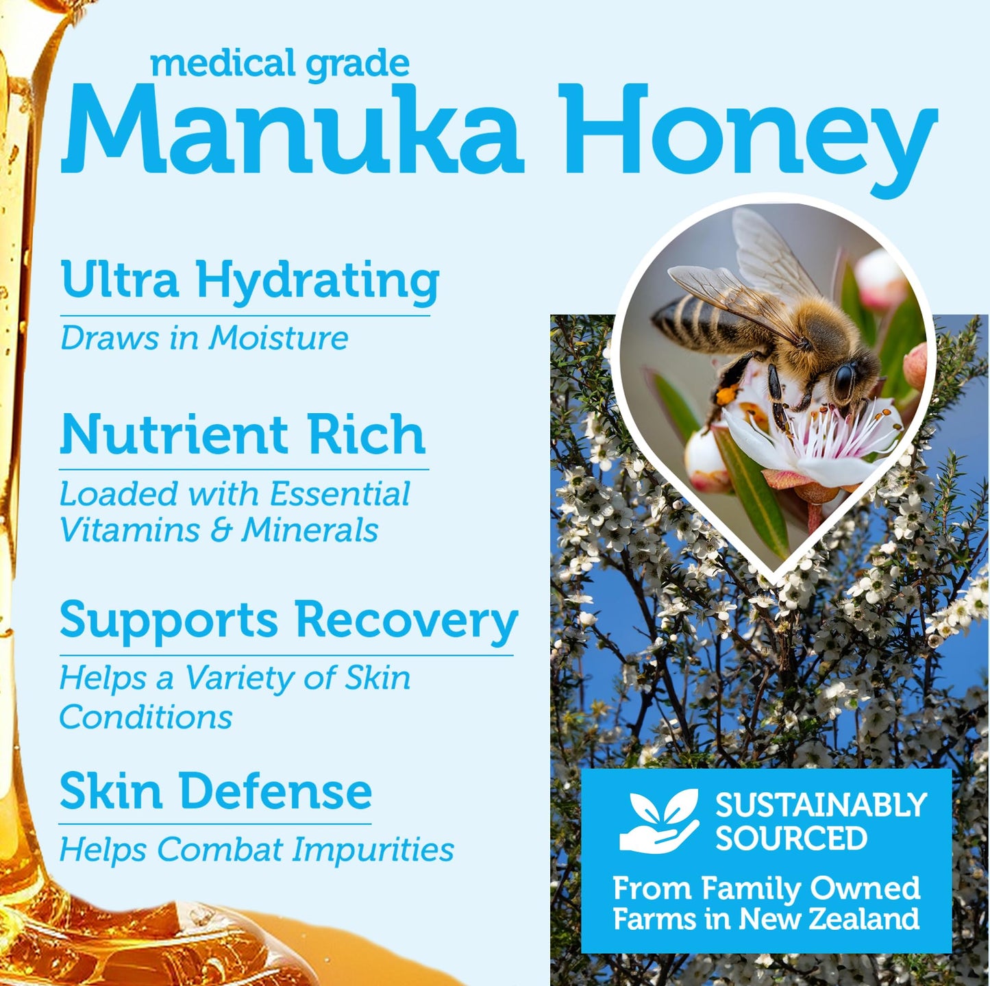 Era Organics Manuka Honey Face Cream - Complete 12-in-1 Daily Moisturizer