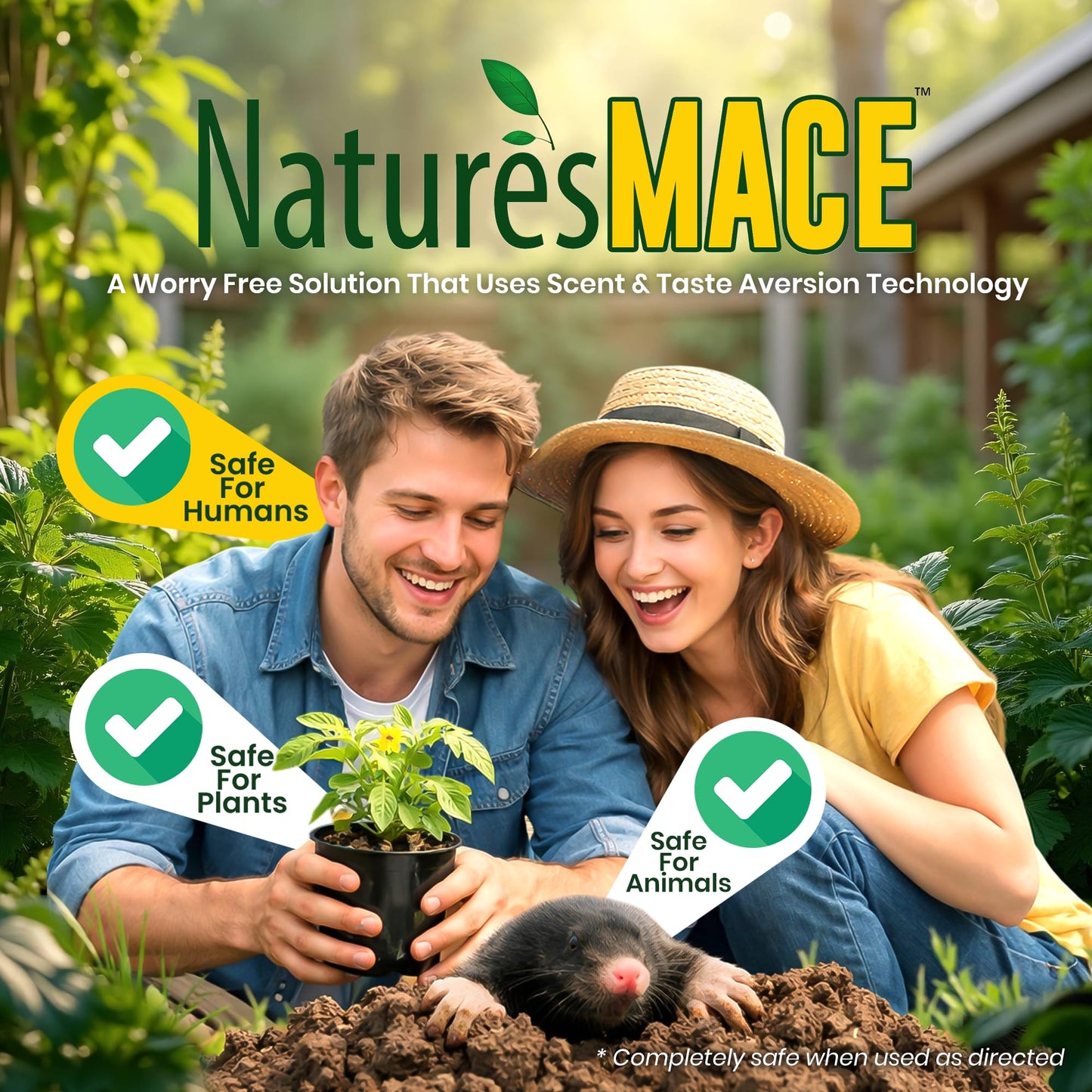 Nature's MACE Mole & Vole MACE – Yard & Garden Granules, Castor Oil Formula, Outdoor Use, Plant & Pet Safe, 160 Fl Oz (Pack of 1)